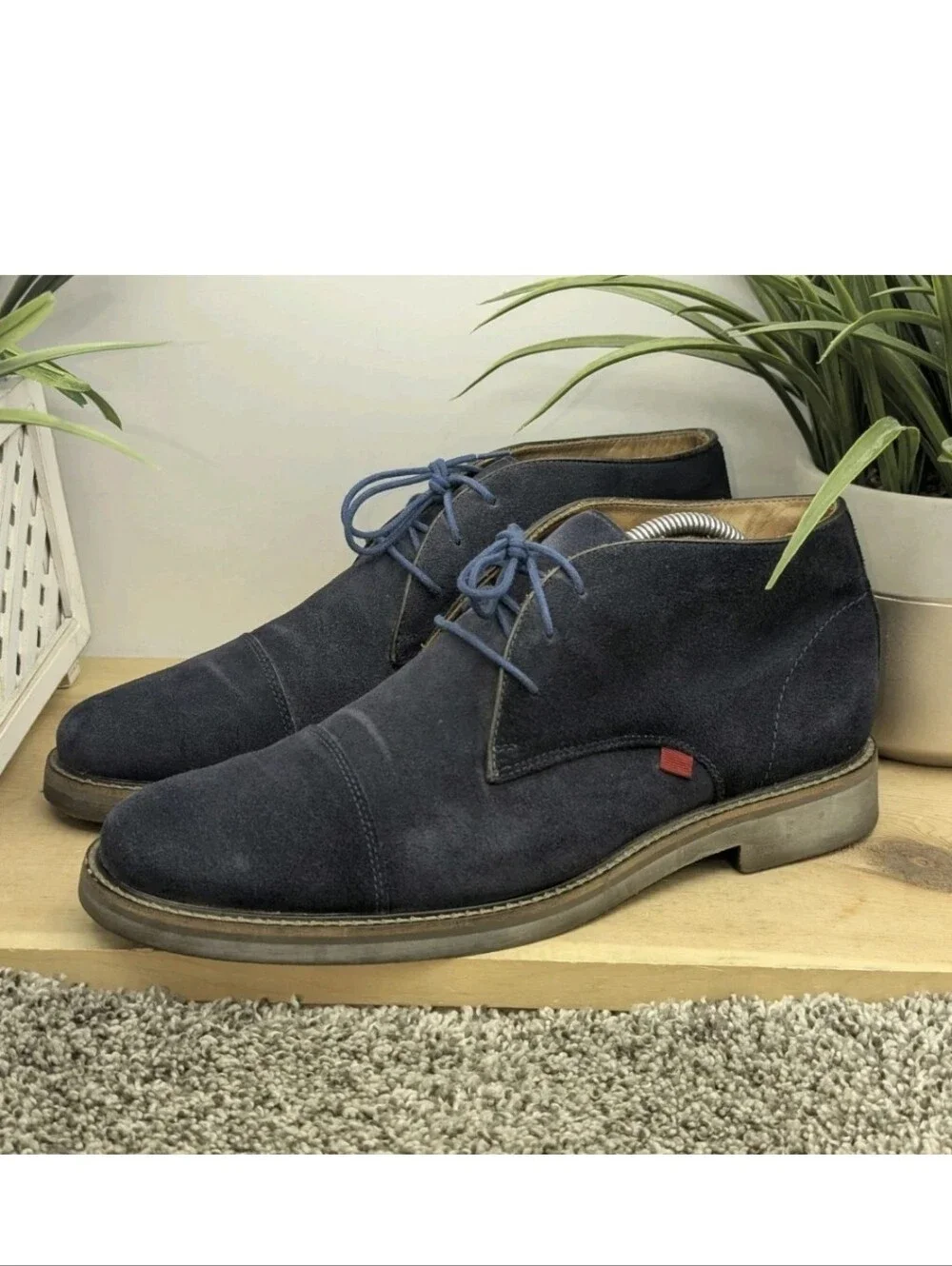 Marc Joseph Blue Suede Mens Size 9 Lace Up Chukka Boots
